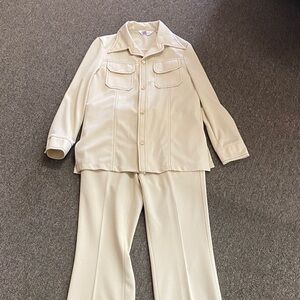 JC Penney 1970’s Classic Tan Men's Leisure Suit Set